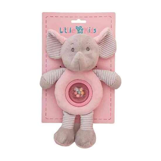 PELUCHE ELEFANTE ROSA SONAJERO BOLITA 25 CM image 0