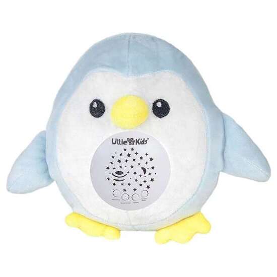 PROYECTOR PINGÜINO AZUL MUSICA 22 CM EN CAJA image 0