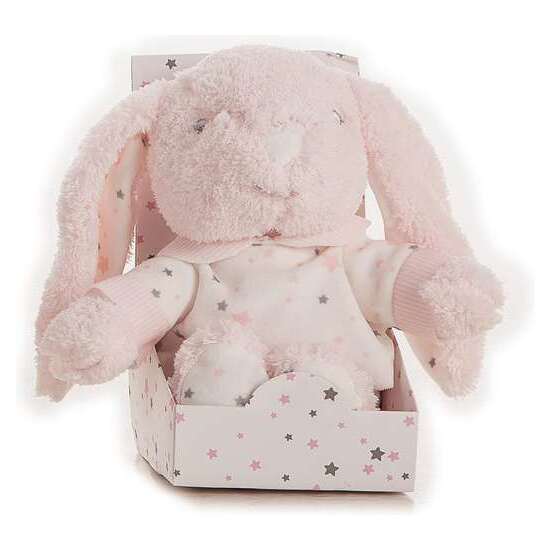 CONEJITO RIZO 22 CM ROSA CAJA image 0