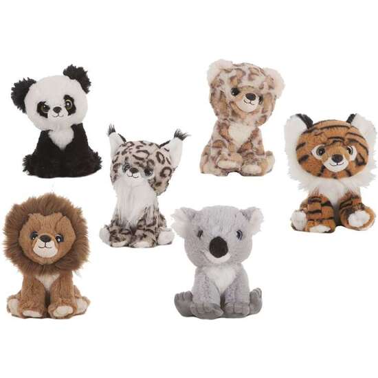 SET 6 LEON-TIGRE-PANDA-LEOPARDO-KOALA-LINCE 22 CM image 0