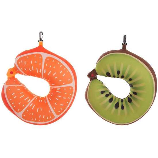 COJÍN VIAJE RELAX 30X30CM.POLIESPAN MELÓN-KIWI-ORANGE-LIMON - MODELOS SURTIDOS image 1