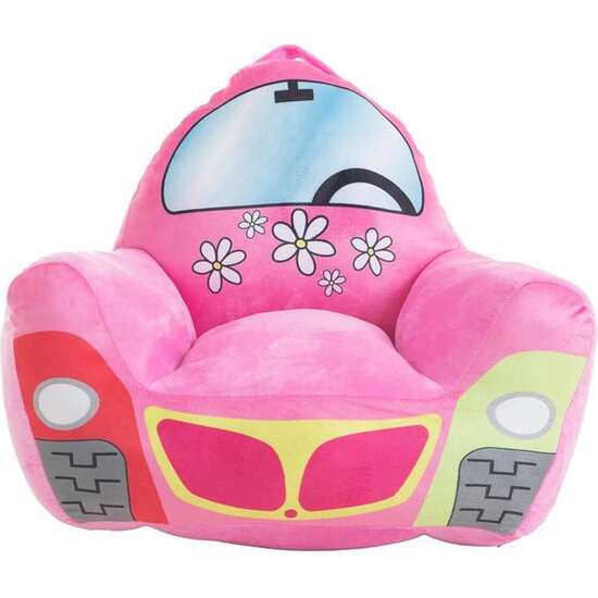 SILLÓN COCHE FLOWER ROSA 52X48X51CM. image 0
