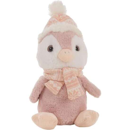 PELUCHE PINGÜINO GORRITO ROSA 28 CM image 0