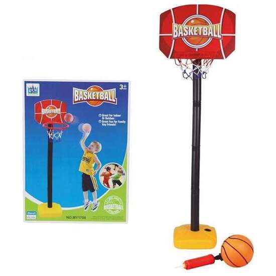 CANASTA BALONCESTO CON PELOTA E HINCHADOR 115X37CM image 0
