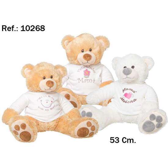 PELUCHE OSO CAMISETA MAMA 62 CM - MODELOS SURTIDOS image 1