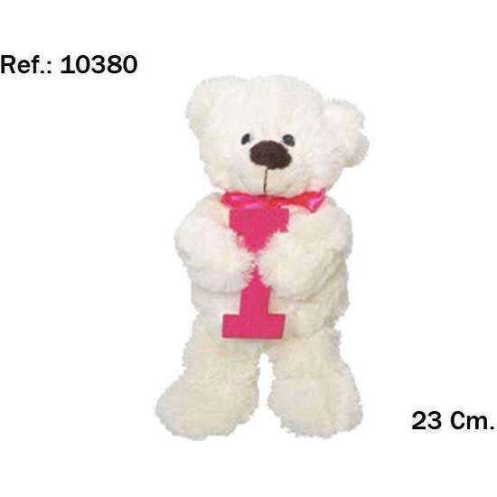 PELUCHE OSITO LETRA I 23CM. image 1