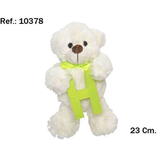 PELUCHE OSITO LETRA H 23CM. image 1