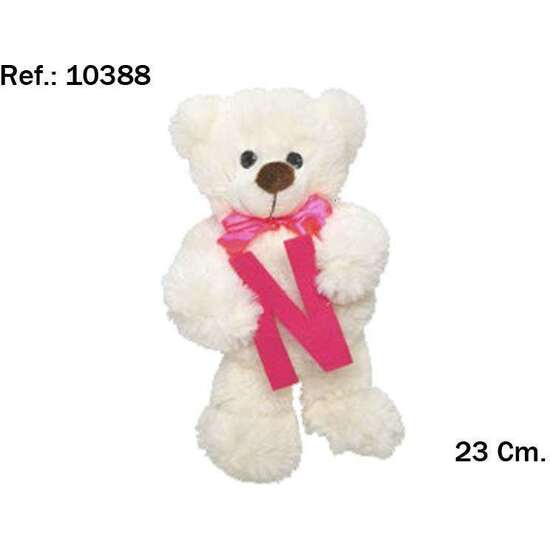 PELUCHE OSITO LETRA N 23CM. image 1