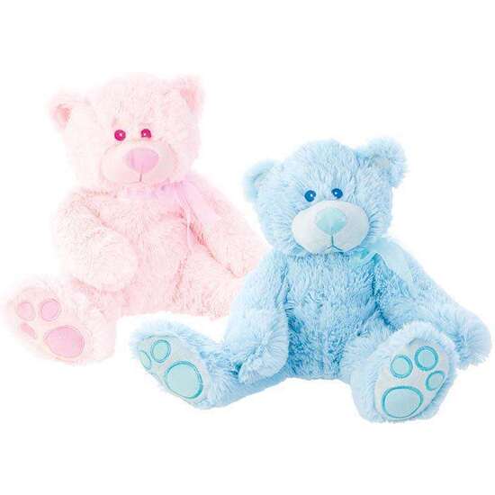 PELUCHE OSO AZUL Y ROSA 44X28X27 CM SDOS. - MODELOS SURTIDOS image 0