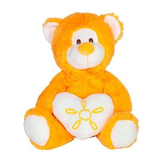 PELUCHE OSO NARANJA CORAZON 30 CM image 0