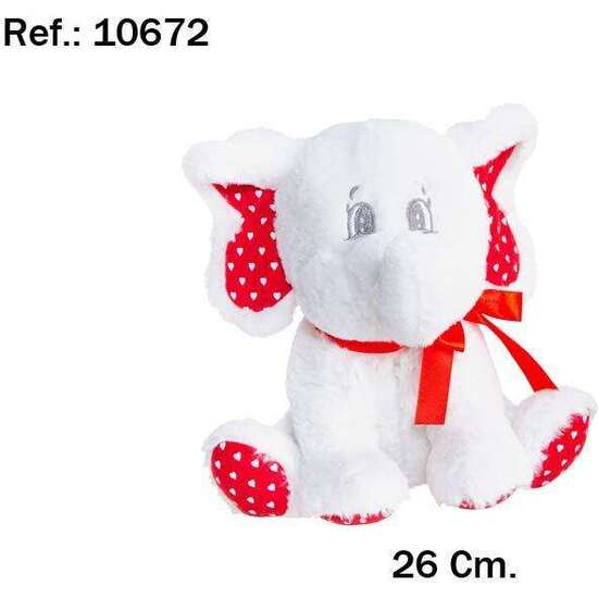 PELUCHE ELEFANTE CORAZONES 26 CM image 1