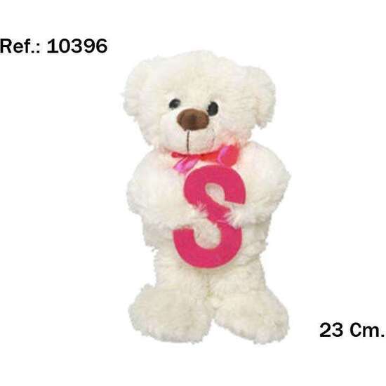 PELUCHE OSITO LETRA S 23CM. image 1