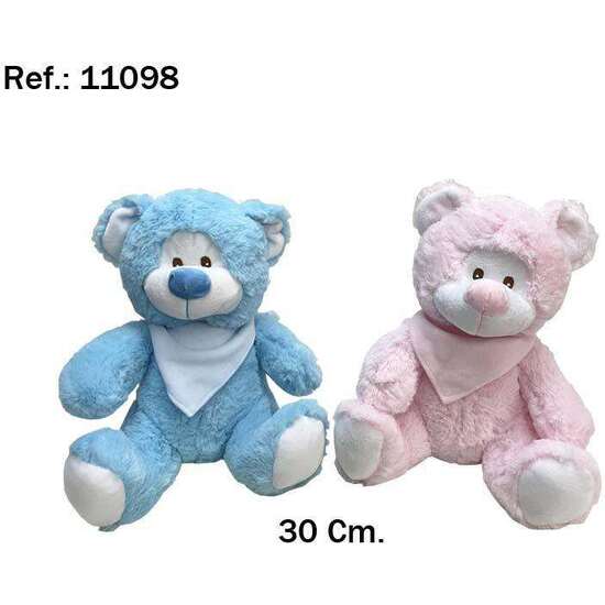 PELUCHE OSO AZUL O ROSA 30 CM. - MODELOS SURTIDOS image 2