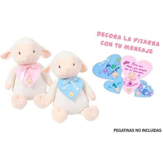 PELUCHE OVEJITA CORAZON PIZARRA 42CM. - MODELOS SURTIDOS image 0