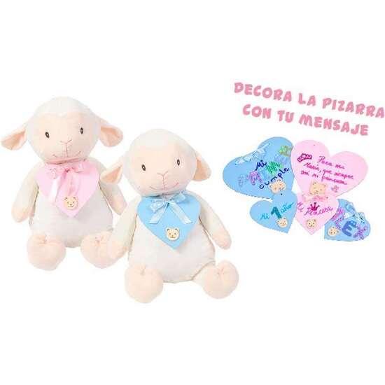 PELUCHE OVEJITA CORAZON PIZARRA 42CM. - MODELOS SURTIDOS image 2