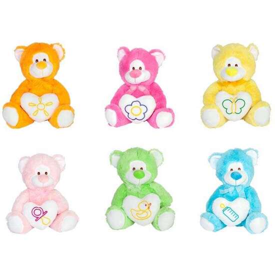 PELUCHE OSO COLORES CORAZON 30 CM - MODELOS SURTIDOS image 0