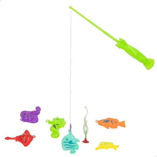 JUEGO DE PESCA AQUA WORLD EN BLISTER CON CAÑA Y 6 PECES image 0