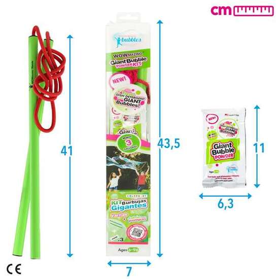 KIT POMPAS GIGANTES CON 3 SOBRES DE JABON image 1