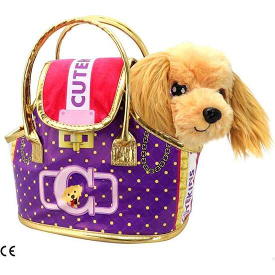 PELUCHE CUTEKINS PERRITO CON BOLSO DE DISEÑO image 1