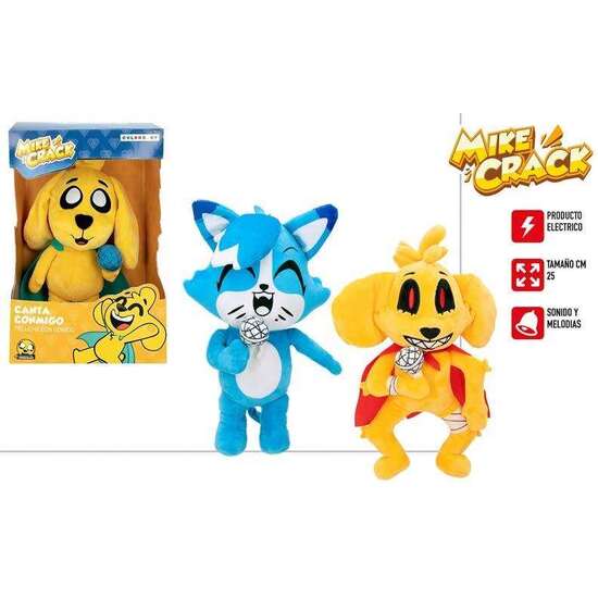 PELUCHE INTERACTIVO MIKE CRACK 25 CM. CON SONIDOS Y MELODIAS.CANTA Y PREPITE. - MODELOS SURTIDOS image 0