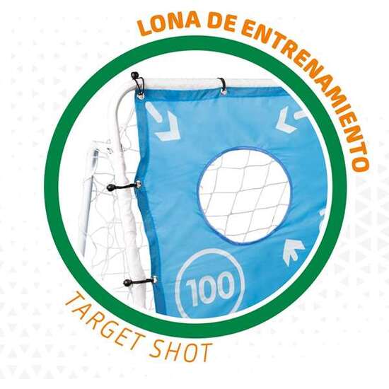 PORTERÍA DE FUTBOL DE METAL AKTIVE CON LONA DE ENTRENAMIENTO 182X91X122CM image 3