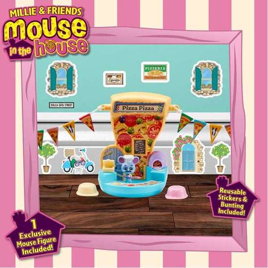 PIZZERIA DE REGIE MOUSE IN THE HOUSE CON FIGURA Y ACCESORIOS. 17,5X16X7,5 CM image 2