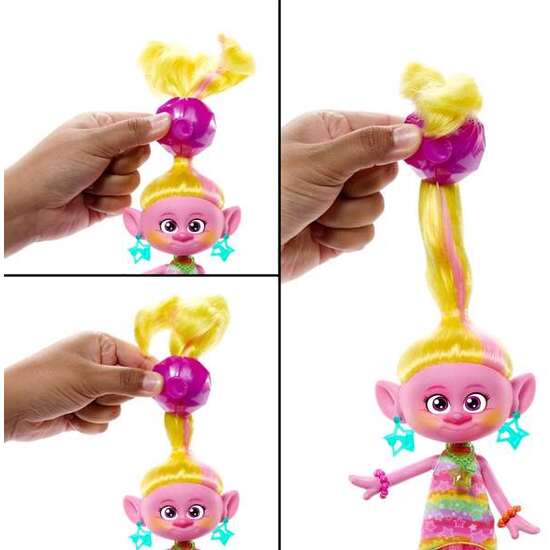 MUÑECA TROLLS VIVA CON ACCESORIOS ¡SU PELO SE CONVIERTE EN CAPA! 30 CM image 3