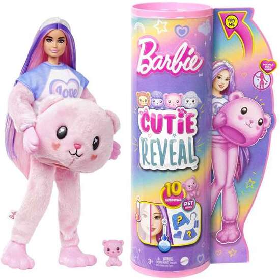 MUÑECA BARBIE CUTIE REVEAL SERIE AMIGOS DE LA JUNGLA OSITO image 0