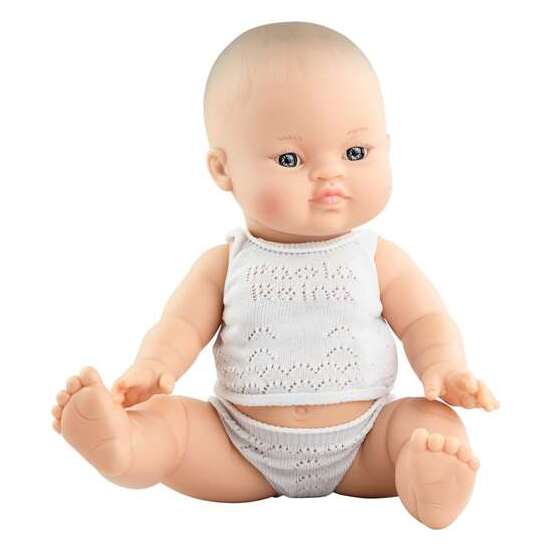 MUÑECA GORDI NIÑO ASIÁTICO PIJAMA GRIS 34 CM EN ESTUCHE - MODELOS SURTIDOS image 1