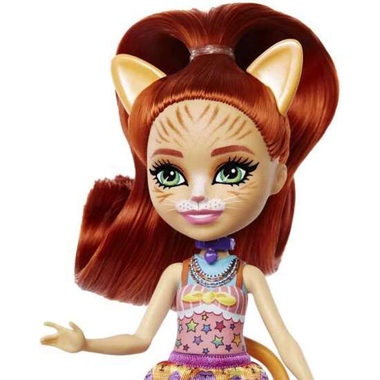 MUÑECA ENCHANTIMALS CITY TARLA ORANGE CAT & CUDDLER 15 CM image 1