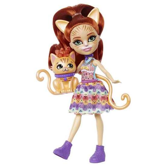 MUÑECA ENCHANTIMALS CITY TARLA ORANGE CAT & CUDDLER 15 CM image 3