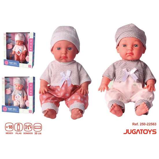 MUÑECO BABY DOLL CON SONIDOS 30 CM - MODELOS SURTIDOS image 1