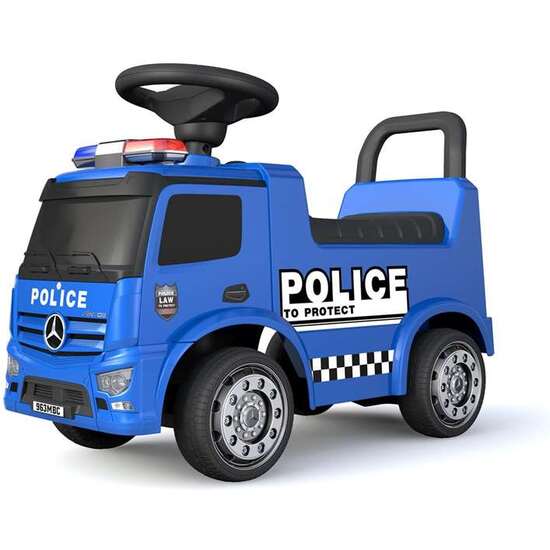 RUNRUNTOYS CORREPASILLOS CAMIÓN MERCEDES POLICE 62.5 X28.5 X 45CM image 0