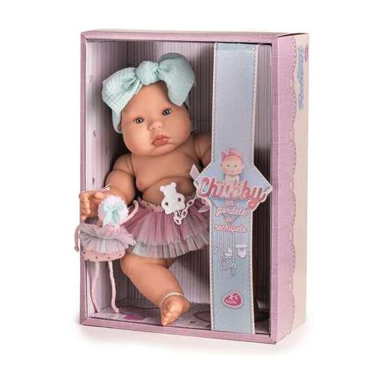 MUÑECA CHUBBY BABY BAILARINA. UN GORDETE DE RECHUPETE!! CUERPO VINILO ARTICULADO 50 CM. image 1