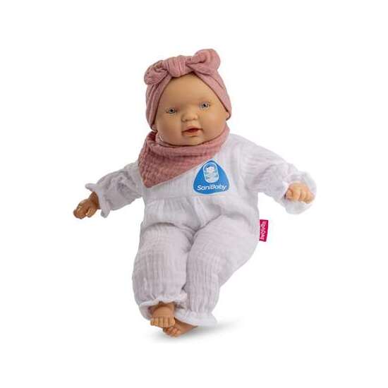 MUÑECA SANIBABY ANTIBACTERIAS 28 CM ROSA EMPOLVADO image 0