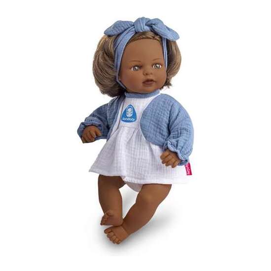 MUÑECA SANIBABY ANTIBACTERIAS 40 CM AZUL image 0