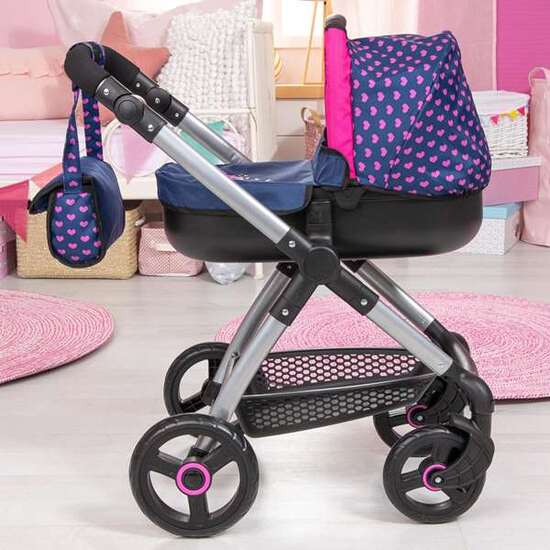 COCHE MUÑECAS STULE PRAM AZUL MARINO 86X79X42 CM image 2