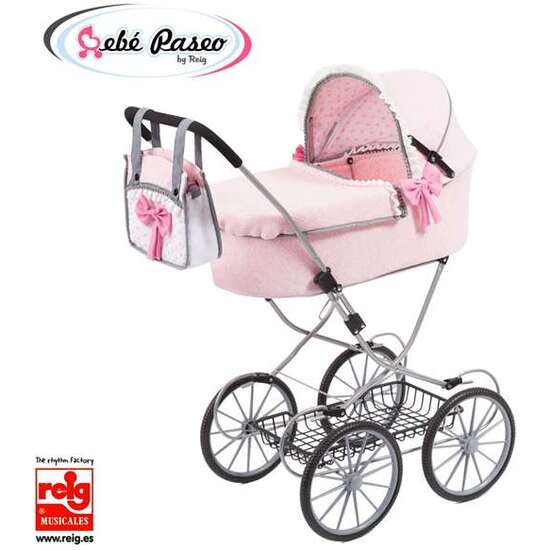 COCHE MUÑECAS DOLLS PRAM ROSA 89X70X42 CM image 0