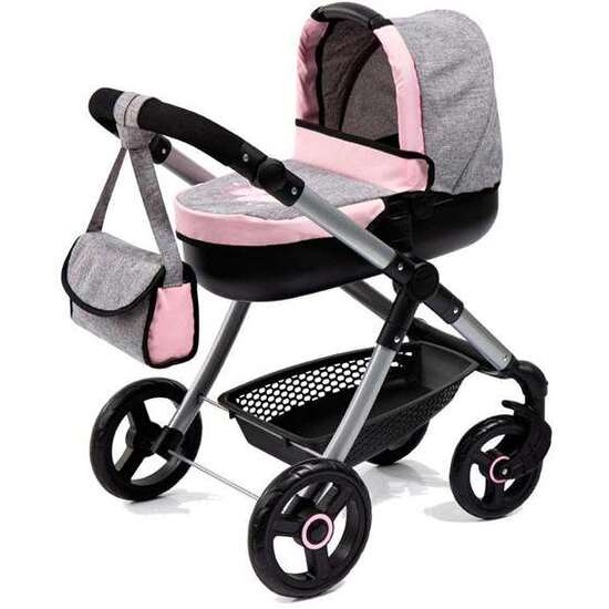 COCHE MUÑECAS STULE PRAM GRIS 68X63X40 CM image 0