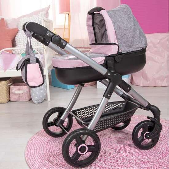 COCHE MUÑECAS STULE PRAM GRIS 68X63X40 CM image 5