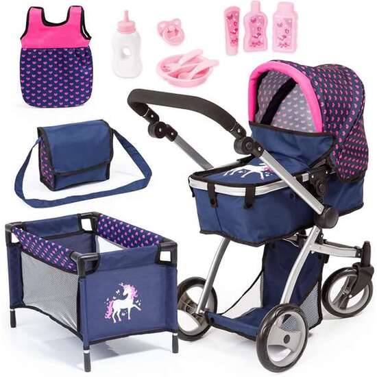 SET CARRITO COCHE DE MUÑECAS MEGA COMBI 69.98X54.99X34.98 CM image 1