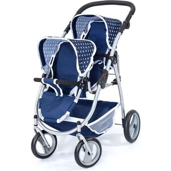 COCHE DE MUÑECAS GEMELOS TWIN TANDEM (BLUE) 73X63X46 CM image 0