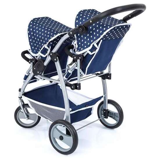 COCHE DE MUÑECAS GEMELOS TWIN TANDEM (BLUE) 73X63X46 CM image 2