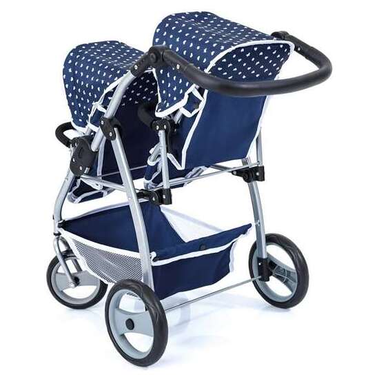 COCHE DE MUÑECAS GEMELOS TWIN TANDEM (BLUE) 73X63X46 CM image 3