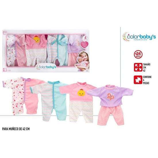 ROPA MUÑECO SET CON 4 TRAJES. 42 CM image 2