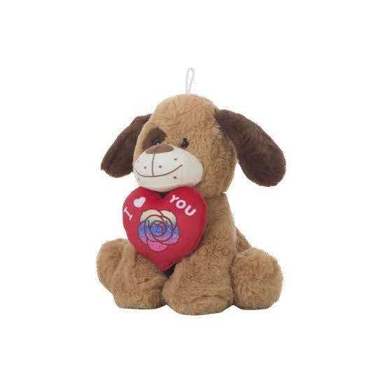 PELUCHE PERRITO AMOUR CORAZÓN 25 CM image 0