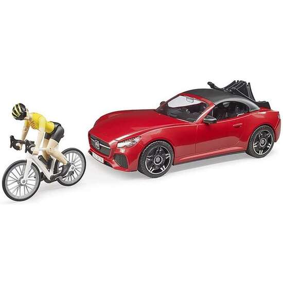 COCHE ROADSTER CON CICLISTA 28,5X12X13,5 CM image 2