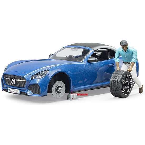 COCHE ROADSTER CON CONDUCTOR 27X12X9 CM image 4