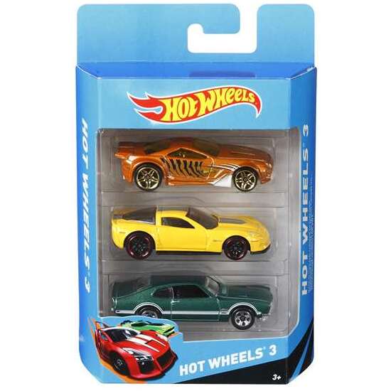 COCHE HOT WHEELS PACK DE 3 COCHES - MODELOS SURTIDOS image 0