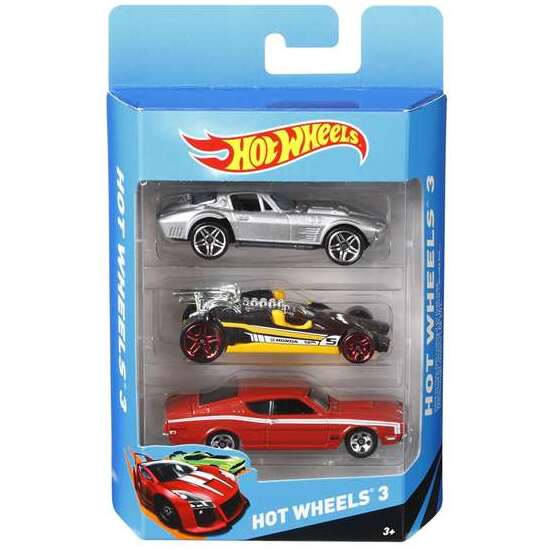 COCHE HOT WHEELS PACK DE 3 COCHES - MODELOS SURTIDOS image 1